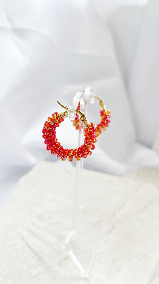 Arracadas Aurora - Rosa tornasol